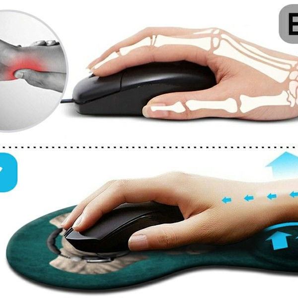Ergonomisk musematte med håndleddstøtte, søt musematte med