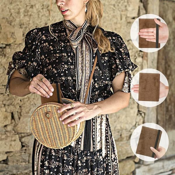 Passfodral, Czyan konstläder skyddande passfodral med RFID-blockering