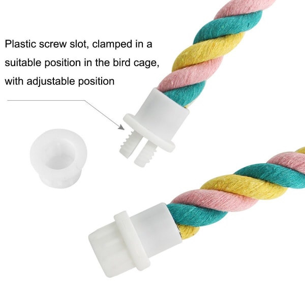 Bird Rope Perches, Parrot Toy Rope Bungee Bird M KLB