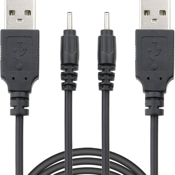 USB til DC 2,0 mm kabel, Earbud USB DC opladningsadapter, USB 2,0 to-pak
