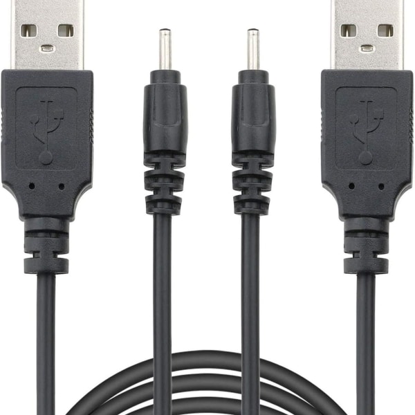 USB til DC 2,0 mm-kabel, øretelefon USB DC-opladningsadapter, USB 2.0 to-pak