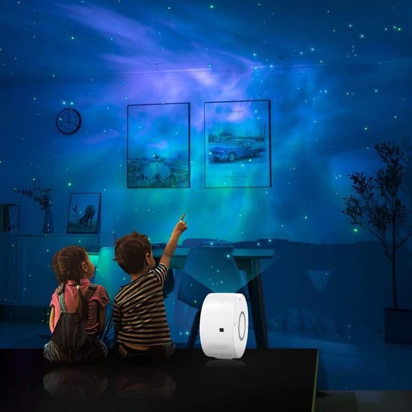 Stjernehimmelprojektor, LED-projektor stjernelys børnelys, stjerne KLB