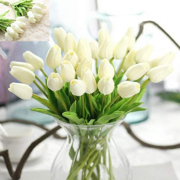 Ægte kunstige tulipaner