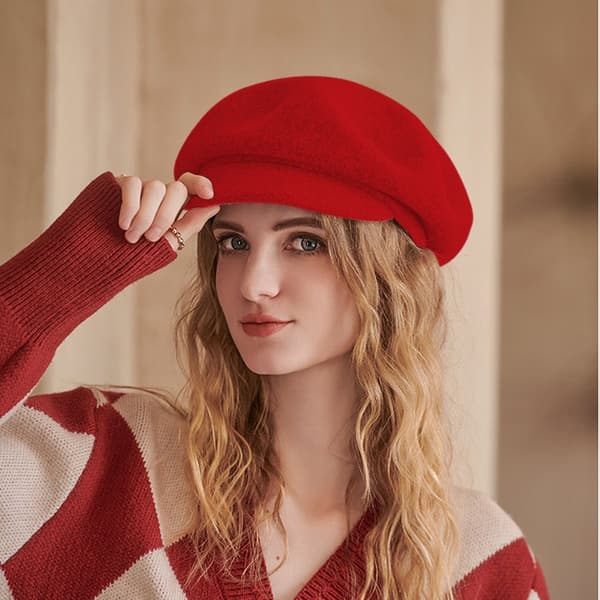 Hatter for kvinner, vinterbarett, retro caps for kvinner