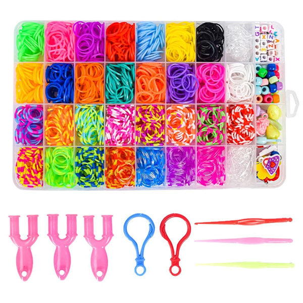 Armband Craft Kit med färgade band, Loom Armband Craft Kit för barn KLB