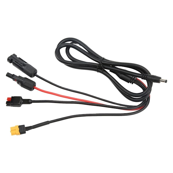 til 4 solpanel han til DC 5,5 x 2,1 mm adapterforlængerledning KLB