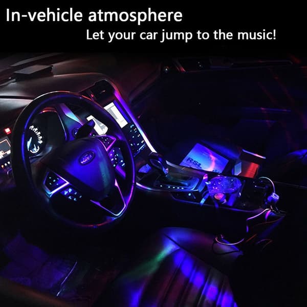 USB DJ-lys Billamp Diskotekslys Effekter Scenebelysning LED Krystal KLB