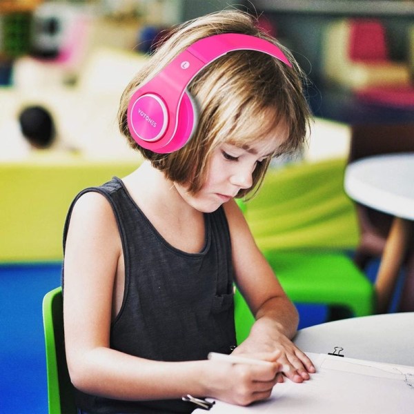 Bluetooth-hodetelefoner for barn, trådløse hodetelefoner for jenter med