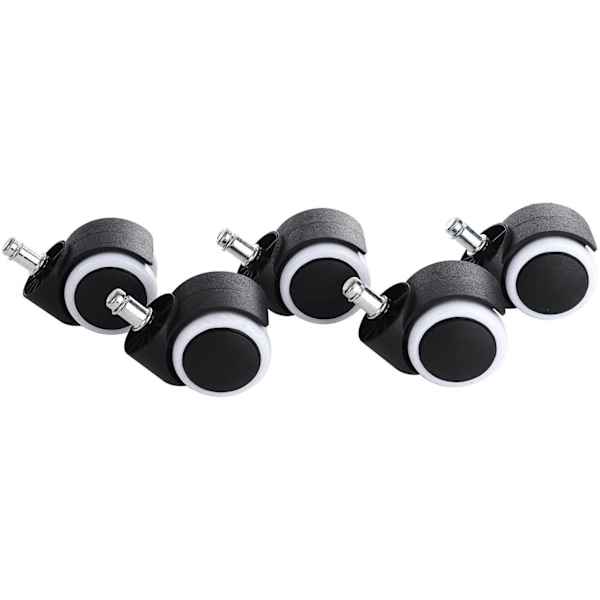 x kovia lattiaa varten tarkoitetut pyörät, pyörivät tuolin pyörät, 11 mm / 48 mm, pyöräsetti toimistotuolille