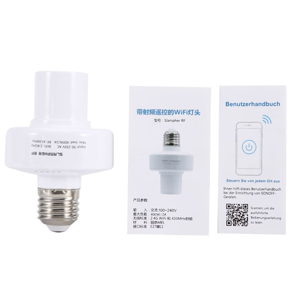 E27 Wifi Smart Ljus Lampfäste Lampfäste Fäste KLB