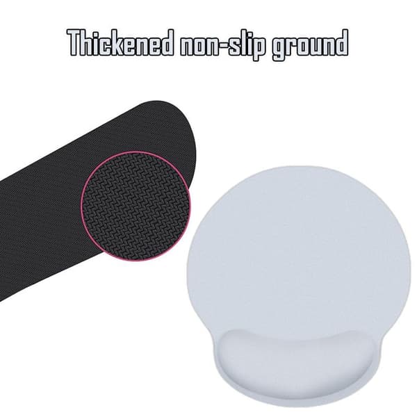 Musemåtte med håndledsstøtte, Memory Foam tastaturpude, Easy Gray