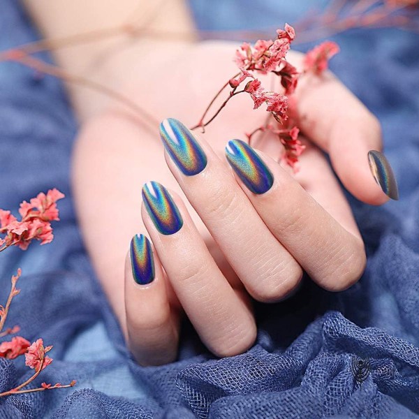 15 lådor med nagelpulverset, krompigment, holografiskt nagelpulver, spegelpulver KLB