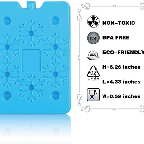 Ispåse för lunchlåda och kylväska, BPA-fri, återanvändbar och