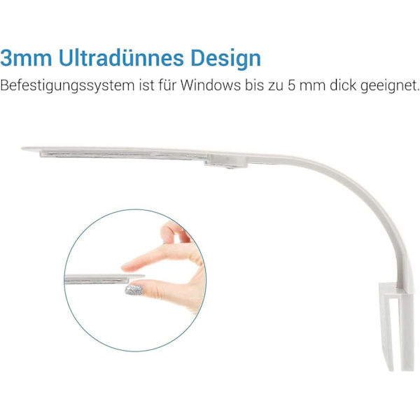 Led Akvarielys Lampe Klip, Ultra-tynd Akvarielampe Med Lys, 24 Led Akvarielys Hvidt Lys