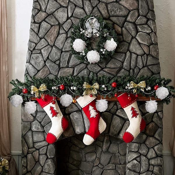 Pinecone julepynt (pakke med 4) - Store hvide glitter pinecones KLB