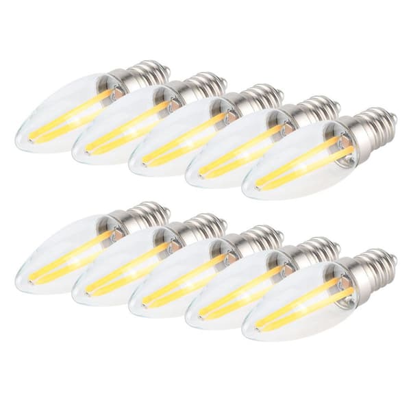 10 stk. E12 1,5W AC230V Mini LED Lang Filament Pære KLB