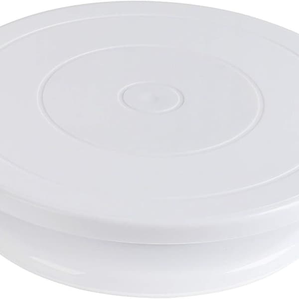 Roterende kakeplate for baking kaker, bakverk, glasur