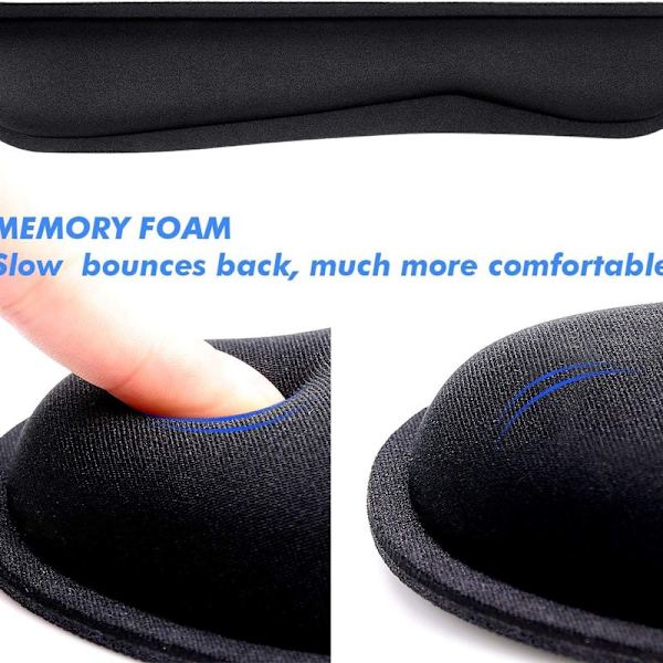 Ergonomisk musemåtte med håndledsstøtte, premium memory foam 4