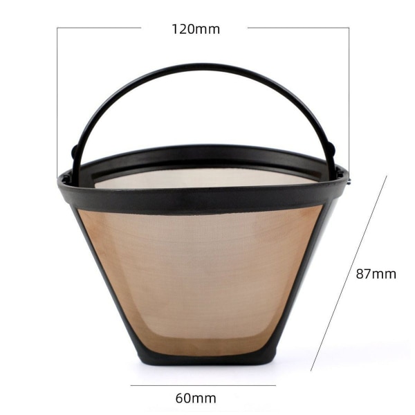 Kaffe filter kaffe permanent filter rostfritt stål kaffefilter mesh