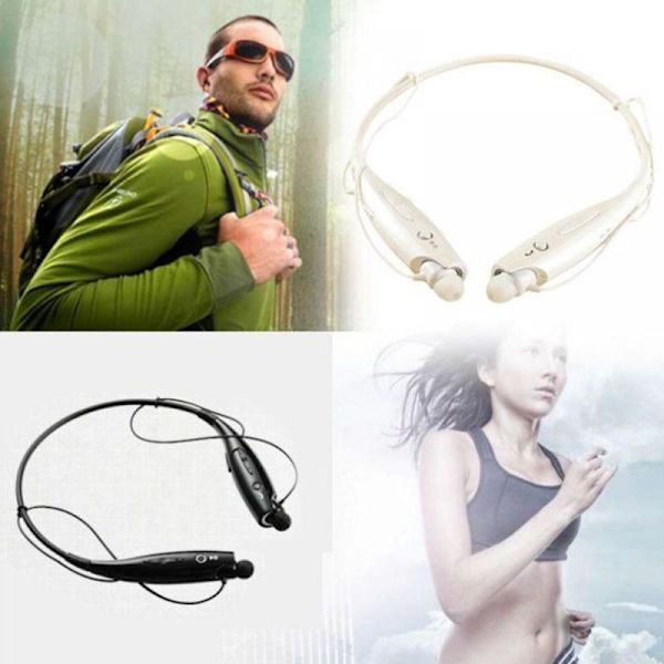Stereo støjreducerende headset trådløst Bluetooth headset hvid