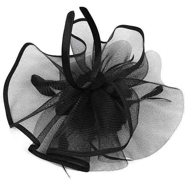 Blomsternet Bryllupsfascinator Hat til Kvinder (Sort)
