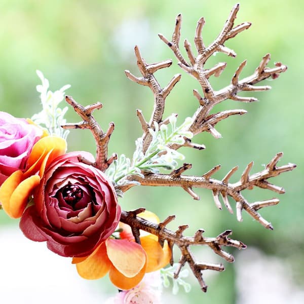 Justerbar blomsterhodebånd blomsterkrans krone hodeplagg