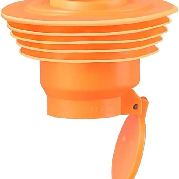 Køkkenafløbsrør kloakforsegling ringe, deodorant silikone ring (orange)