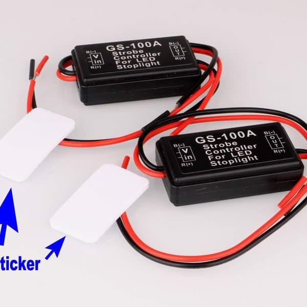 LED blinkende lyskontroller - 2 stk stroboskop bremselyskontroller KLB