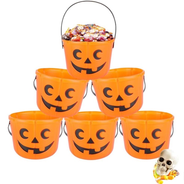 Halloween Gresskarbøtter for Trick or Treating Candy Buckets for Collecting Sweets