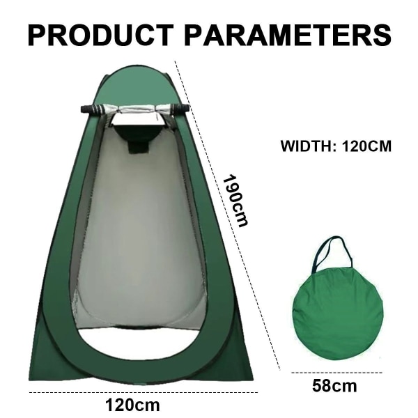 Pop Up Shower Tent Changing Tent 47'' x 47'' x 75'', Large with Window, Camping & Beach, KLB