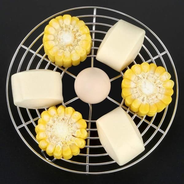 Cabilock Rustfrit Stål Indsætsstativ Madlavningsstativ Dampindsats Kagegitter Rund