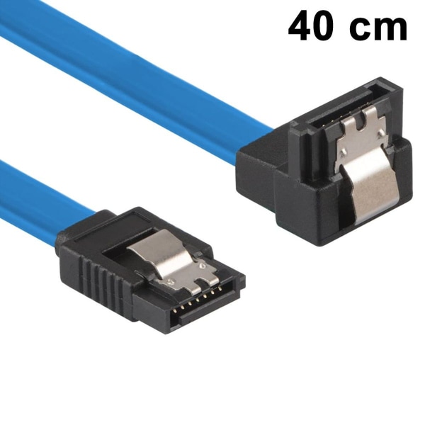 1 x 40 cm SATA III kabelsæt datakabel 6 Gbit/s blå KLB