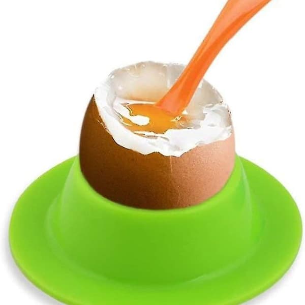 4 färgglada silikonäggkoppar