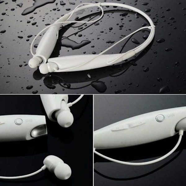 Stereo støjreducerende headset trådløst Bluetooth headset hvid