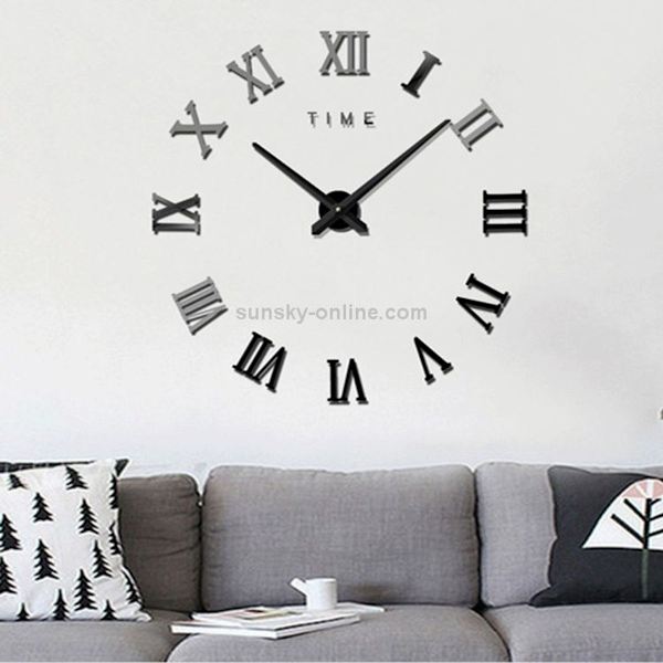 Moderne vægur til stuen - Oversized kreativ vægur med romertal - DIY Kre