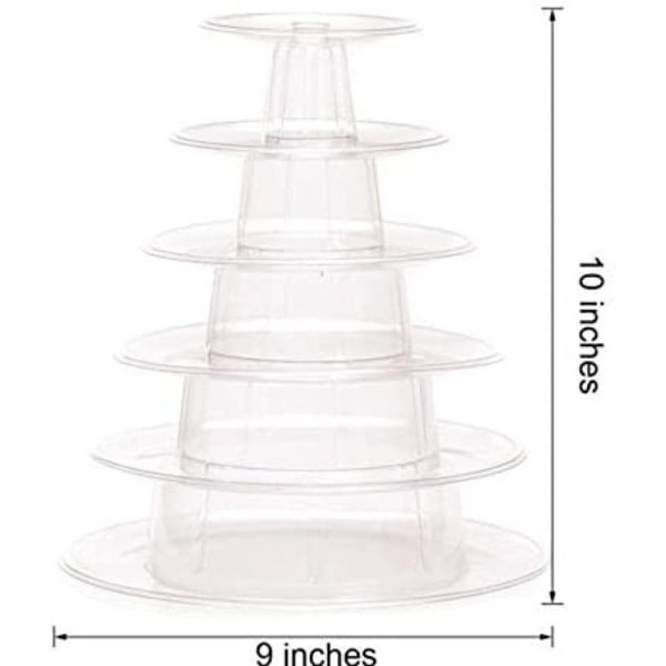 1 kpl kakkuteline makaronitorni 6 tasoa cupcake-teline KLB