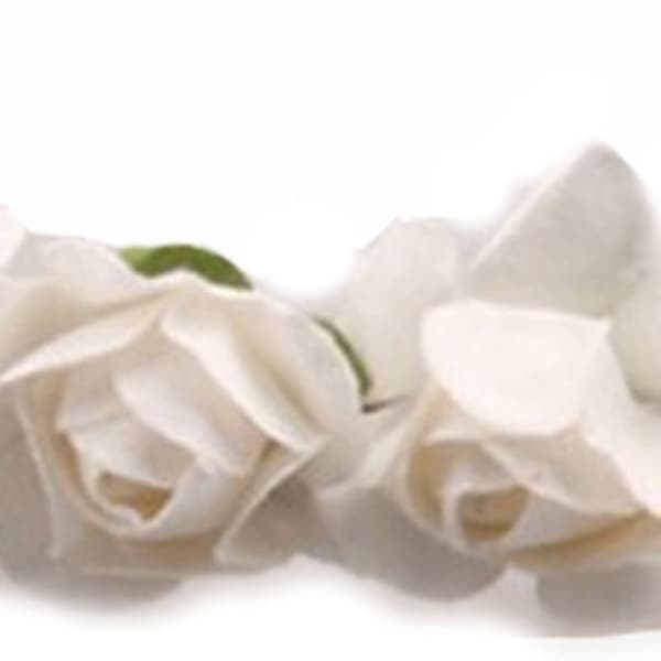 Blomsterkrone Rose Kronblad Hodebånd Hårkrans Hvit