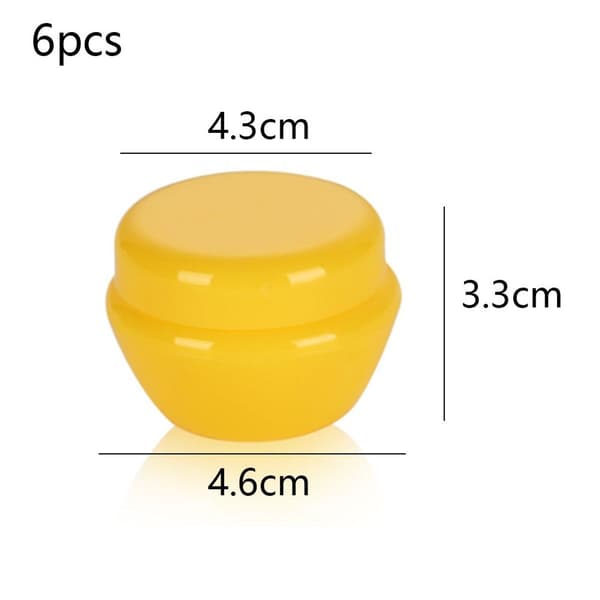 6 st multifärgade svampburkar, gul, 20 g KLB