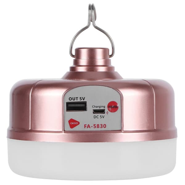 LED-campinglys, USB-oppladbar LED-teltlampe for nødbruk KLB