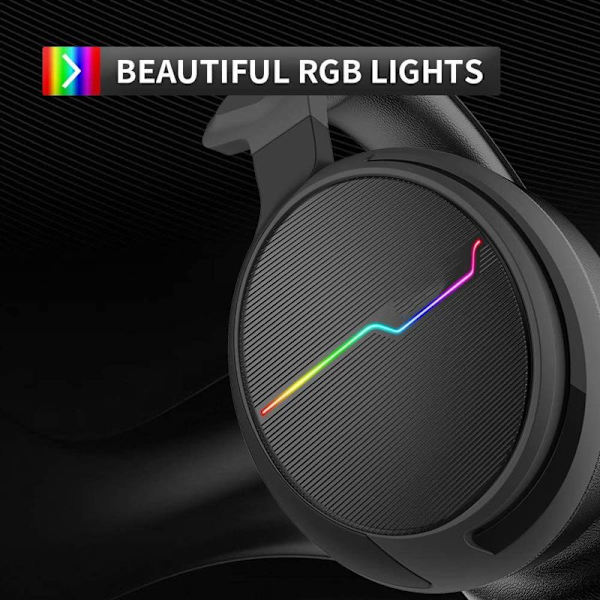 USB Pro Gaming Headset för PC - 7.1 Surround Sound-hörlurar