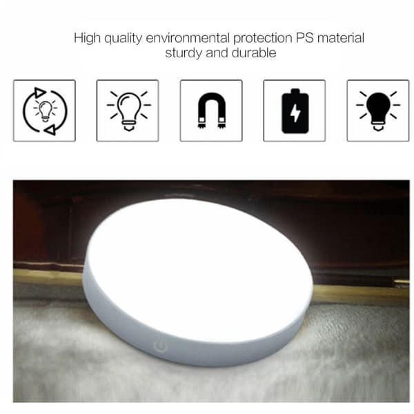 USB opladning LED natlys, touch sensor lampe med magnet KLB