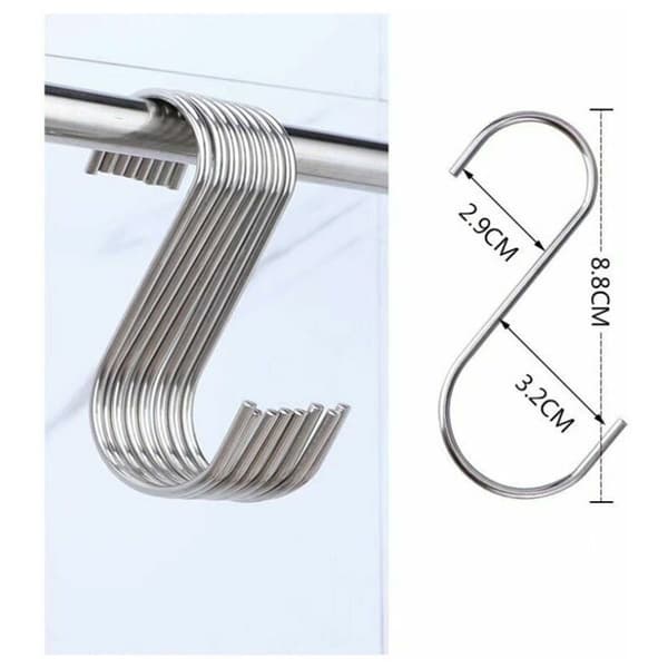 20-pack, multifunktionella S-krokar för upphängning, S-formade krokar
