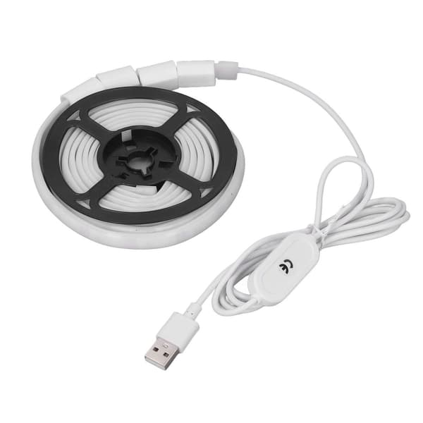 USB-drevne 5V strenglys hvite LED-striplys KLB