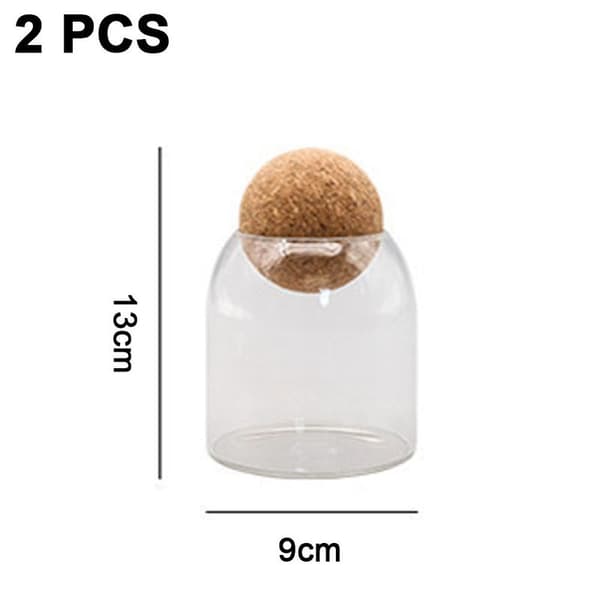 Glassalt- og peberkværn med egetræspropper, 500 ml