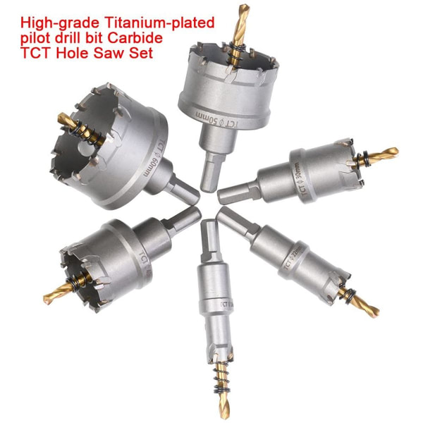 PCS TCT 16-60mm Karbid Hulsave Metalkutter Legering Bor KLB