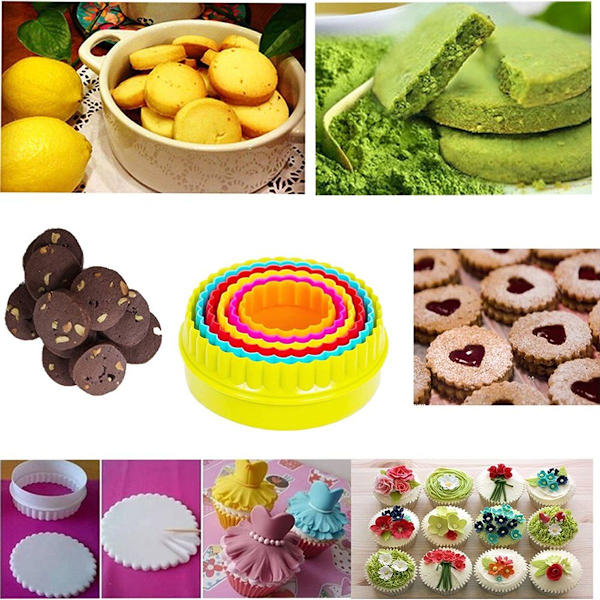 Runda kakformar set med 2, fondantkakformar, olika färger form1 KLB