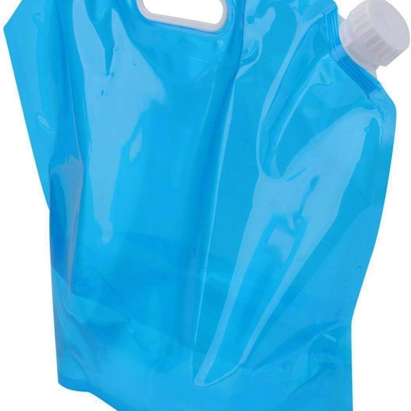 4 x hopfällbara vattenbehållare, bärbara, hopfällbara dricksvatten [2x5L + 2x10L] KLB