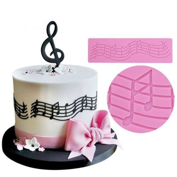 2 kpl Musiikkihuomautus Kakun Koristelu Silikoni Muotti Fondant Gaodian Työkalut Leivonta DIY