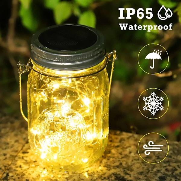 Udendørs solcellelanterner - 30 LED solcellelamper til udendørs have