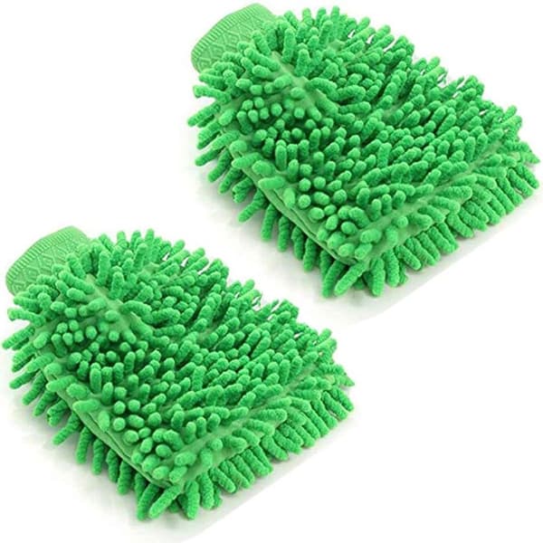 2-delt sæt bilvaskhandsker med stor mikrofiber-bilvask